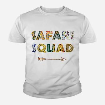 Safari Squad African Family Vacation Summer Vacay Trip Zebra Youth T-shirt | Crazezy
