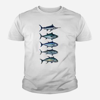 Saltwater Fish Species Swordfish Fishing Camping Hunting Youth T-shirt | Crazezy DE