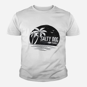 Salty Dog Ringspun Relaxed Fit Retro Beach Ocean Sunset Youth T-shirt | Crazezy DE