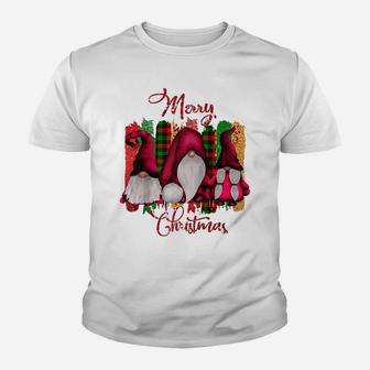 Santa Claus Garden Gnome Merry Christmas - Christmas Gnomes Raglan Baseball Tee Youth T-shirt | Crazezy