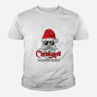 Santa Hat Funny Christmas Pajama Xmas Gift Youth T-shirt | Crazezy