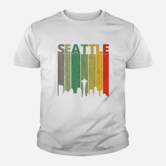 Seattle 80S Vintage Retro Seattle Skyline Youth T-shirt | Crazezy