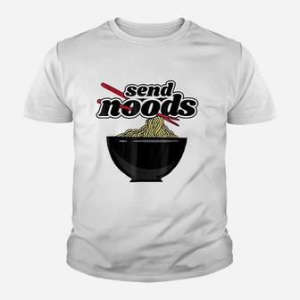 Send Noods Funny Ramen Noodle Youth T-shirt | Crazezy