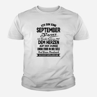 September Braut Geburtstag Kinder Tshirt, Lustiges Spruch Design - Seseable