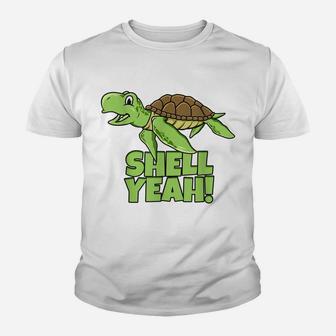 Shell Yeah Cute Tortoise Lover Gift Marine Animal Turtle Sea Youth T-shirt | Crazezy CA