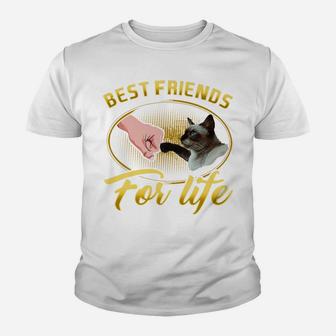 Siamese Cat Best Friends For Life Gift Friends Funny Design Youth T-shirt | Crazezy DE