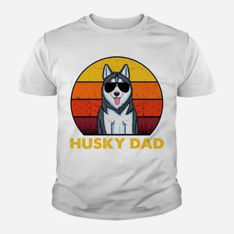 Siberian Husky Dog Dad Sunset Vintage Siberian Husky Dad Sweatshirt Youth T-shirt | Crazezy AU