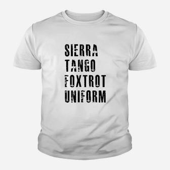 Sierra Tango Foxtrot Uniform Youth T-shirt | Crazezy AU