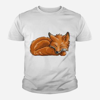Sleeping Fox Animal Funny Woodland Creature Gift Youth T-shirt | Crazezy DE