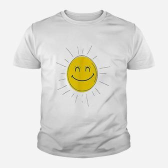 Smiley Face Sunshine Sun Image Happy Fun Smile Youth T-shirt | Crazezy