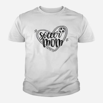 Soccer Heart Mom Soccer Soccer Mom Gift Youth T-shirt | Crazezy