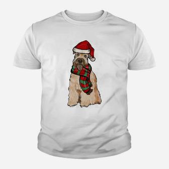 Soft Coated Wheaten Terrier Dog Santa Xmas Ugly Christmas Sweatshirt Youth T-shirt | Crazezy CA