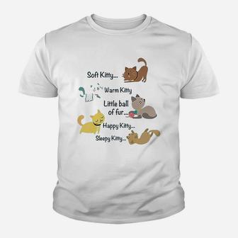 Soft Kitty Song Cat Lover Youth T-shirt | Crazezy CA