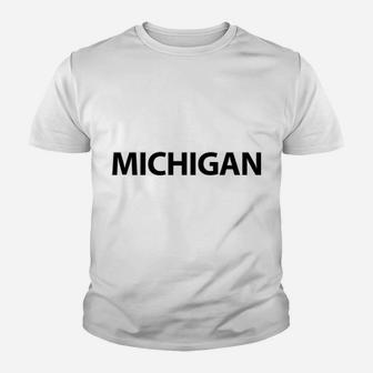Somebody In Michigan Loves Me Family Friend Youth T-shirt | Crazezy UK