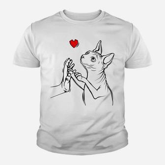 Sphynx Cat Sphinx Hairless Cat Lovers Owner Youth T-shirt | Crazezy DE