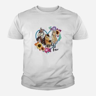 Spirit Riding Free Wild And Free Youth T-shirt | Crazezy