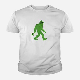 St Patricks Day Bigfoot Fun Irish Sasquatch Funny Youth T-shirt - Thegiftio UK