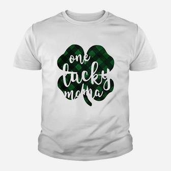 St Patricks Day Women One Lucky Mama Clover Youth T-shirt | Crazezy