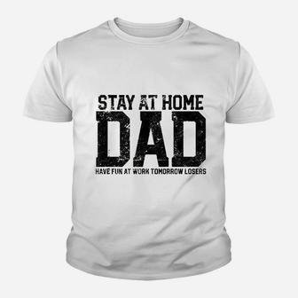 Stay At Home Dad Humor Funny Youth T-shirt | Crazezy