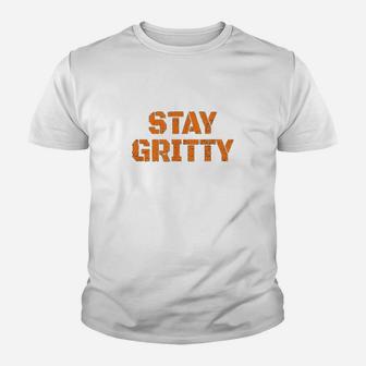 Stay Gritty Funny Ice Hockey Philly Gift Vintage Youth T-shirt | Crazezy