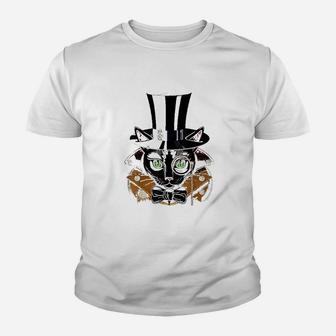 Steampunk Black Cat Youth T-shirt - Thegiftio