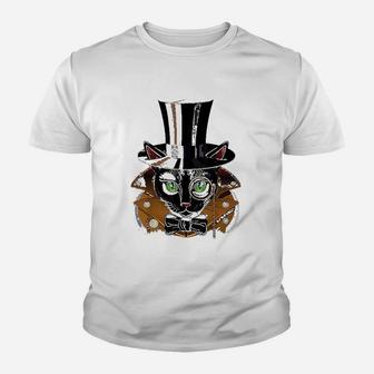 Steampunk Black Cat Youth T-shirt - Thegiftio