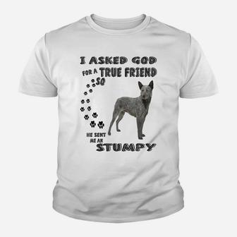 Stumpy Quote Mom Dad Art, Australian Stumpy Tail Cattle Dog Youth T-shirt | Crazezy UK