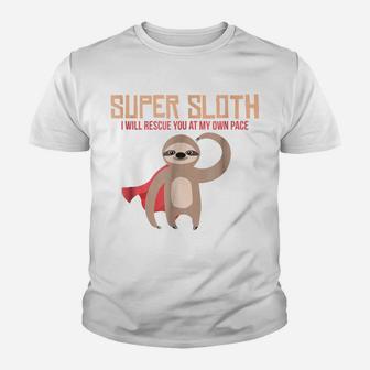 Super Sloth Funny Superhero Hero Slow Animal Tee Youth T-shirt | Crazezy AU