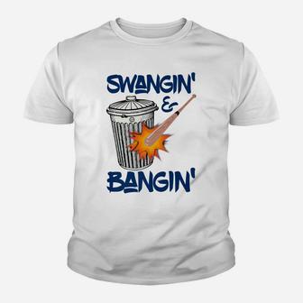 Swangin And Bangin Houston Sign Stealing Trash Can Baseball Youth T-shirt | Crazezy