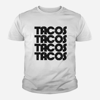Tacos Tacos Tacos Funny Retro Cinco De Mayo Youth T-shirt | Crazezy
