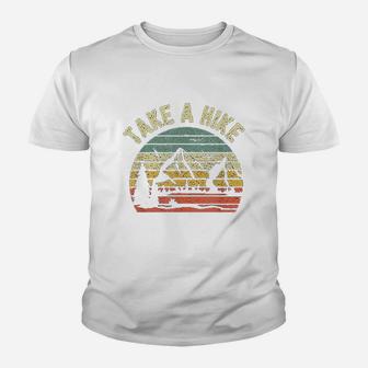 Take A Hike Retro Hiker Outdoors Camping Nature Hiking Youth T-shirt | Crazezy CA