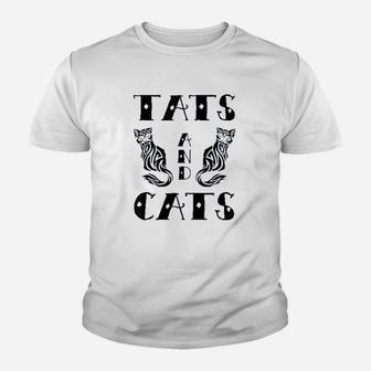 Tats Cats Cat Mom Kitty Tattoos Lover Owner Fan Gift Youth T-shirt | Crazezy