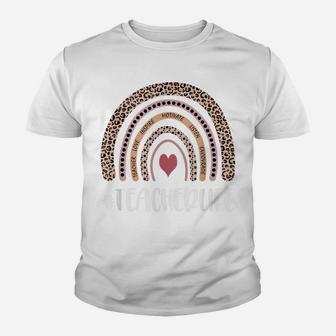 Teach Inspire Love Pencil Leopard Flower Teacher Life Youth T-shirt | Crazezy AU