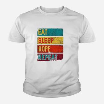 Team Roping Eat Sleep Rope Repeat Baby Youth T-shirt | Crazezy