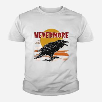 Teeamore Nevermore Book Lover Gifts The Raven Youth T-shirt | Crazezy