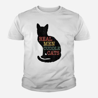 Tg Real Man Cuddle Cat Shirt Cat Owners Lovers Tee Youth T-shirt | Crazezy DE