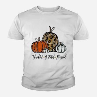 Thankful Grateful Blessed Youth T-shirt | Crazezy UK