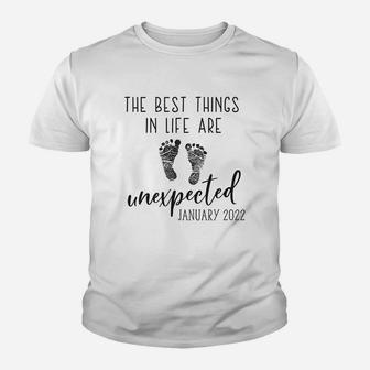 The Best Things In Life Are Unexpected Reveal Announcement Youth T-shirt | Crazezy UK
