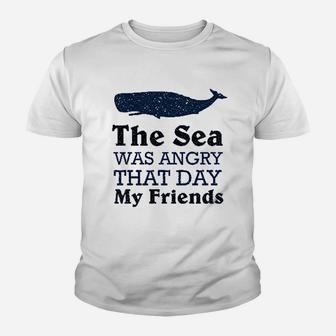 The Sea Was Angry That Day My Friends All Seasons Heather Royal Youth T-shirt | Crazezy