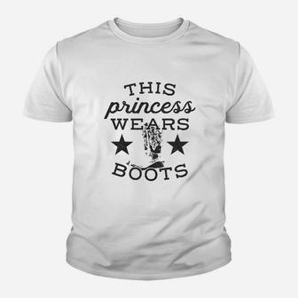 This Princess Wears Boots Youth T-shirt | Crazezy
