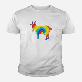 Tie Dye Chamois Rainbow Print Animal Hippie Peace Gift Youth T-shirt - Thegiftio UK