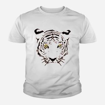 Tiger Orange Tiger Print Face Youth T-shirt | Crazezy DE