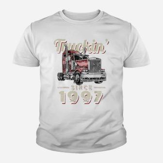 Truckin Since 1997 Trucker Big Rig Driver 24Th Birthday Youth T-shirt | Crazezy CA