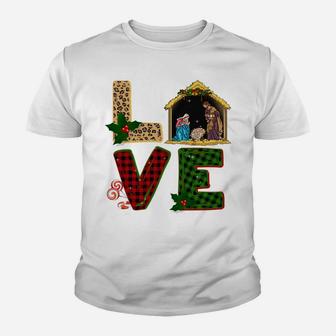 Tu Leopard Plaid Christmas Nativity Costume Christian Xmas Sweatshirt Youth T-shirt | Crazezy CA