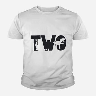 Two 2 Second 2Nd Dinosaur Birthday Youth T-shirt | Crazezy