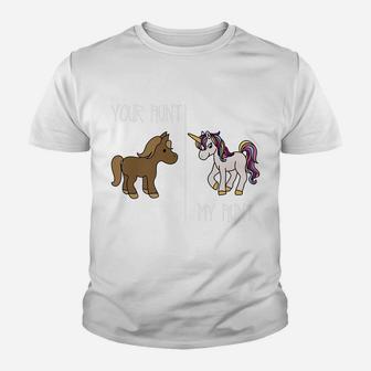 Unicorn Auntie Your Aunt My Aunt Funny Magical Family Gift Youth T-shirt | Crazezy