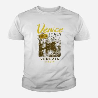 Venice Italy Venezia Italia Vintage Italian Travel T Shirt Youth T-shirt | Crazezy
