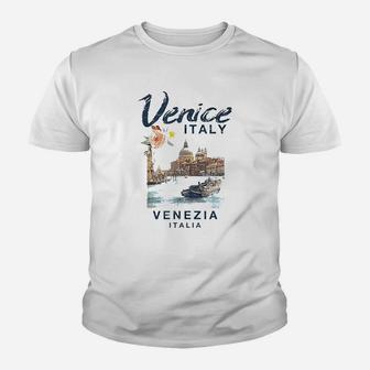Venice Italy Venezia Italia Vintage Youth T-shirt | Crazezy