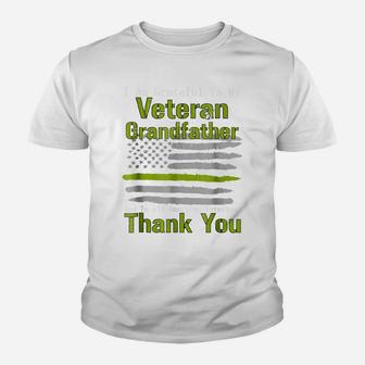 Veteran Grandpa Shirt Thin Green Line Military Honor Shirts Youth T-shirt | Crazezy UK