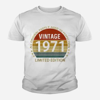 Vintage 1971 50 Year Old November 1971 50Th Birthday For Men Youth T-shirt | Crazezy DE
